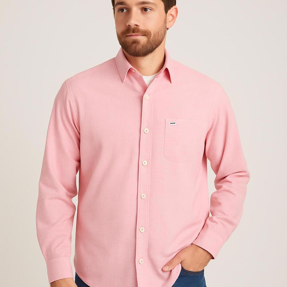 Faconnable XL Pink Gingham Cotton Button Down Classic French Prep Shirt